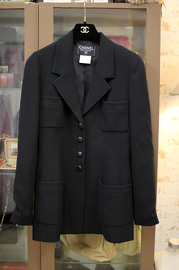 Vintage Chanel Black Fitted Blazer FR38 1997