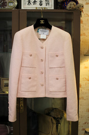 Vintage Chanel Baby Pink Tweed Set FR38 1996