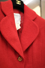 Vintage Chanerl Red Wool Jacket FR36 1994