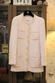 Vintage Chanel Pink Tweed Jacket FR36 1996 Cruise Collection