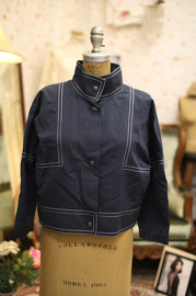 Pre Owned Chanel Navy Sport Cropped Jacket FR44 Fits FR38-FR42 gals 2009