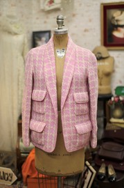 Vintage Chanel Pink Wool Jacket 1996 FR36