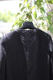 Pre Owned Chanel Black Tweed Wool Jacket FR36 2009 Cruise Collection