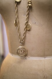 Vintage Chanel Long Charms Necklace 90s