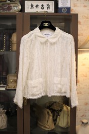 Pre Owned Chanel Ivory Light Weighted Jacket FR44 2007