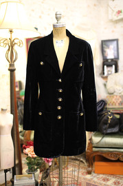 Vintage Chanel Black Velvet Blazer FR38/40 1993