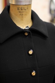 Vintage Chanel Black Suit Set FR34 80s