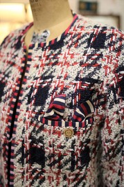 Vintage Chanel Multi Tweed Jacket FR40 80s