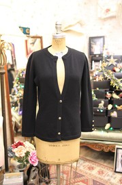 Vintage Chanel Black Cashmere Cardigan S