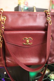 Vintage Rare Chanel Rasperry Red Mdeium Tote Bag 36cm Wide1994