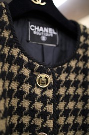 Vintage Chanel Houndstooth Jacket FR42/FR44 80s