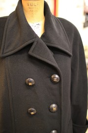 Pretty Vintage Chanel Black Cashmere Coat FR34 1992 Fits Max FR44 Gals
