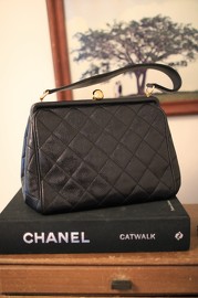 Vintage Chanel Caviar Quilted Handle Bag 1997