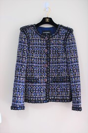 Pre Owned Chanel Multi Tweed Jacket FR34 2016 Like New