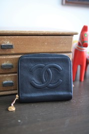 Vintage Chanel Black Caviar Short Purse