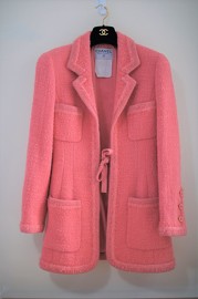Vintage Chanel Pink Tweed Jacket FR38 1994