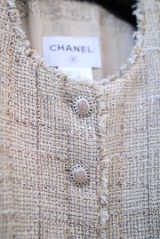 Pre Owned Chanel Tweed Short Sleeves Jacket FR44 2010 Spring