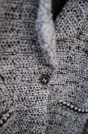 Vintage Chanel Black X White Tweeds Jacket FR40/42 1994