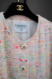 Vintage Chanel Pastel Multi Tweeds Jacket FR40 1993