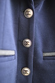 Vintage Chanel Navy Wool Jacket 2010 FR36